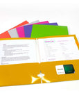 2-Pockets Portfolios - Metallic Color