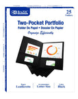2-Pockets Portfolios Premium Black Color (25/Box)