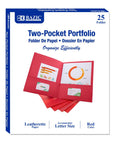2-Pockets Portfolios Premium Red Color (25/Box)