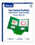2-Pockets Portfolios Premium Green Color (25/Box)