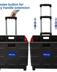Foldable Utility Cart w/ Lid Cover Red 16" X 18" X 15"
