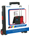 Foldable Utility Cart w/ Lid Cover Red 16" X 18" X 15"