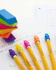 Neon Bevel Eraser (6/Pack)