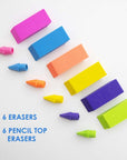 Neon Eraser Sets (12/Pack)
