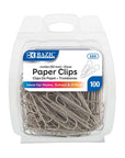 Paper Clip (50mm) Jumbo Silver (100/Pack)