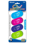 Oval Eraser Bright Color (4/Pack)