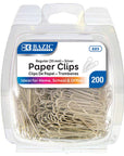 Paper Clip (33mm) No.1 Regular Silver (200/Pack)