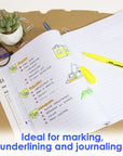 Pen Style Fluorescent Highlighter Yellow w/ Pocket Clip (5/Pk)