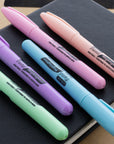 Pen Style Pastel Assorted Colors Highlighter w/ Pocket Clip (5/Pack)