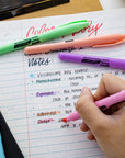 Pen Style Pastel Assorted Colors Highlighter w/ Pocket Clip (5/Pack)