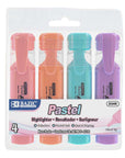 Pastel Highlighters w/ Pocket Clip (4/Pack)