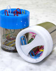 Magnetic Paper Clips Holder w/ No. 1 Paper Clip Assorted Color