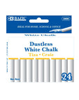 Dustless White Chalk (24/Pack)