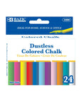 Dustless Assorted Color Chalk (24/Box)