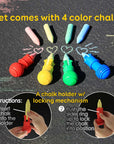 4 Sidewalk Chalk & 1 Chalk Holder