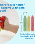 4 Sidewalk Chalk & 1 Chalk Holder