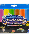 Jumbo Washable Sidewalk Chalks (6/Pack)