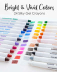 Silky Gel Crayons 24 Color