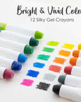 Jumbo Silky Gel Crayons 12 Color