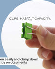 Small 3/4" (19mm) Assorted Color Binder Clip (20/Pack)