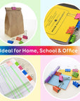 Medium 1-1/4 (32mm) Assorted Color Binder Clip (8/Pack)