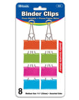 Medium 1-1/4 (32mm) Assorted Color Binder Clip (8/Pack)