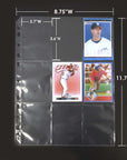 Trading Card Holders Top Loading 9-Pockets (10/Pack)