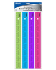 Ruler w/ Multiplication Prints 12" (30cm)(4/Pack)