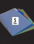 Dividers w/ 5-Insertable Color Tabs