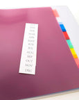 Dividers w/ 8-Insertable Color Tabs