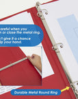 Binder View 1" Assorted Color 3-Ring w/ 2-Pockets