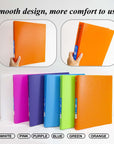 1" Bright Color Poly 3-Ring Binder w/ Pocket