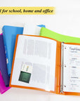 1" Bright Color Poly 3-Ring Binder w/ Pocket