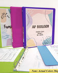 Binder View 1" Assorted Neon Color 3-Ring w/ 2-Pockets