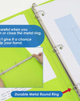 Binder View 1" Assorted Neon Color 3-Ring w/ 2-Pockets