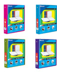 Binder View 1" Assorted Neon Color 3-Ring w/ 2-Pockets