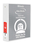 Binder View 1.5" White 3-Ring w/ 2-Pockets