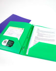 Poly 2-Pockets Portfolio - Solid Color w/ 3-Prong Fastener