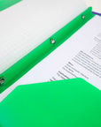 Poly 2-Pockets Portfolio - Solid Color w/ 3-Prong Fastener