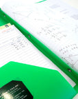 Poly 2-Pockets Portfolio - Solid Color w/ 3-Prong Fastener
