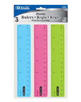 Plastic Ruler 6" (15cm) (3/Pack)