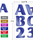 Alphabet & Number 2" Metallic Color (10 SHEETS)