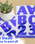 Alphabet & Number 2" Metallic Color (10 SHEETS)
