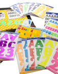 Alphabet & Number 2" Metallic Color (10 SHEETS)