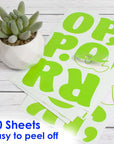 Alphabet & Number 2" Fluorescent Color (10 SHEETS)