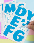 Alphabet & Number 2" Fluorescent Color (10 SHEETS)