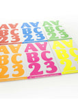 Alphabet & Number 2" Fluorescent Color (10 SHEETS)