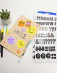 Alphabet & Number 1" Black Color (6 SHEETS)