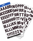 Alphabet & Number 1" Black Color (6 SHEETS)