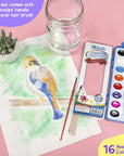 Semi Moist Watercolor w/ Brush 16 Ct.